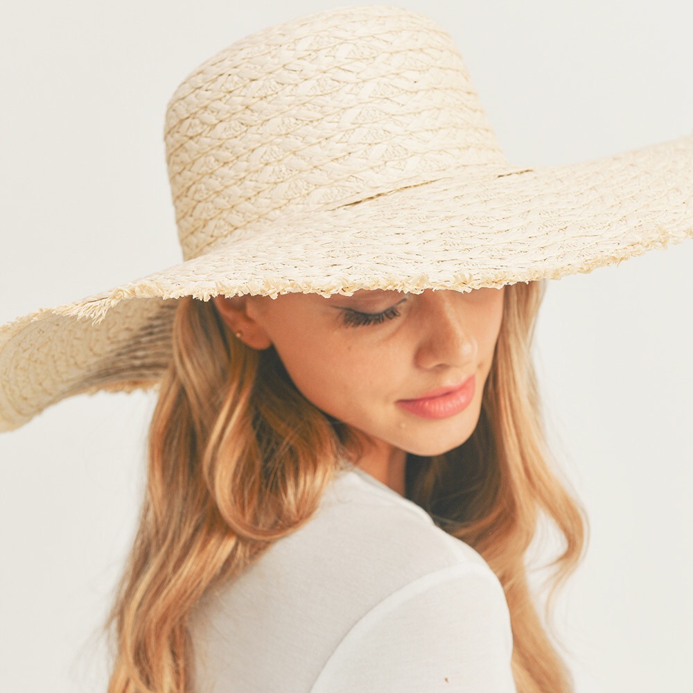 Natural Wide Brim Straw Sun Hat